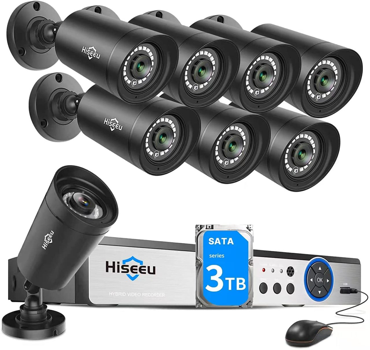 Hiseeu 5MP 8Channel Security Camera System