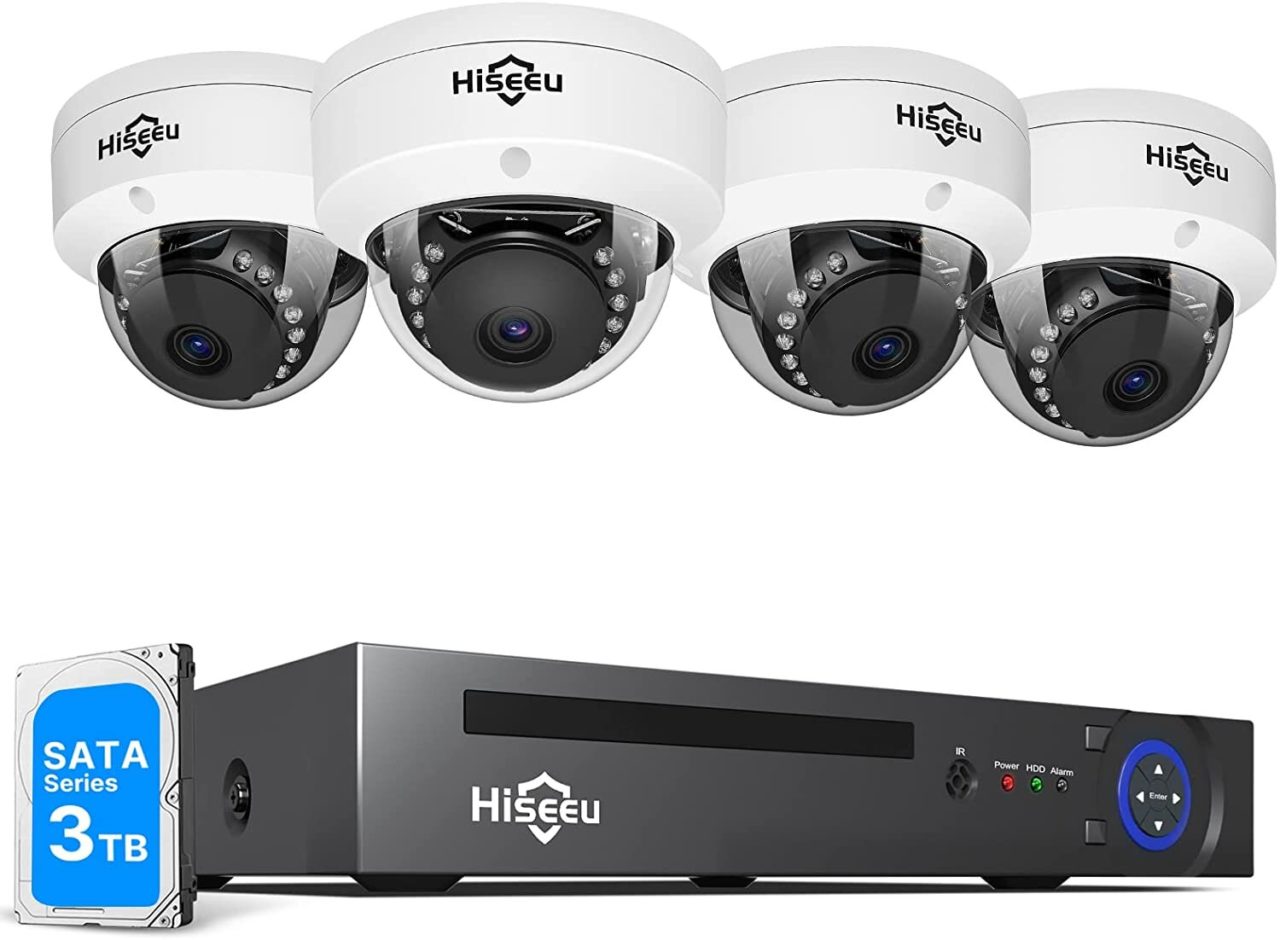 Hiseeu 5MP PoE Security Camera System with 3TB Hard Drive